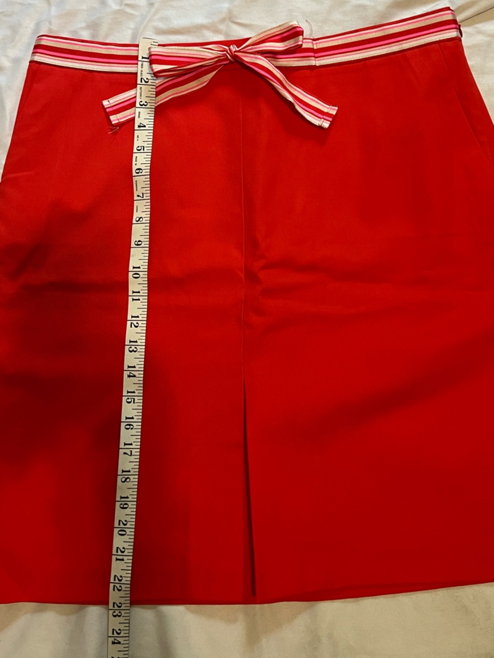 Talbots Red Petite Skirt with Tie Waist